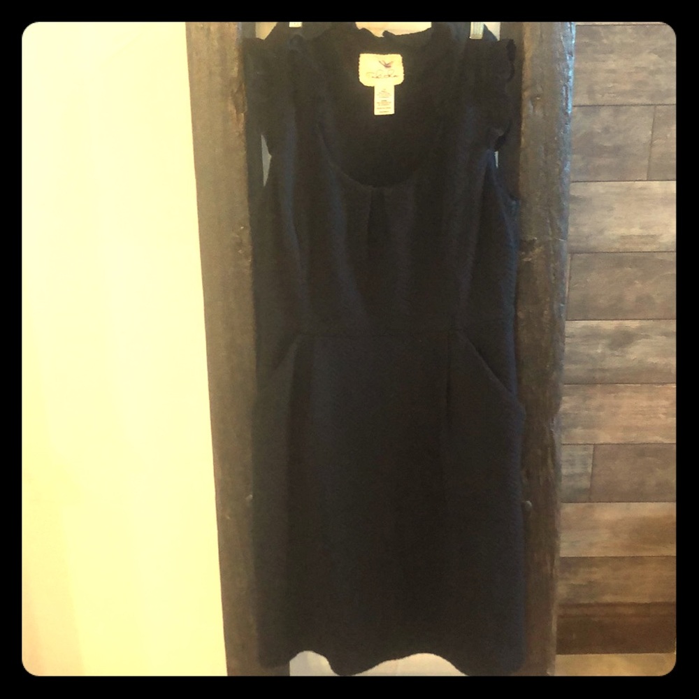 Anthropologie Tabitha Black Dress